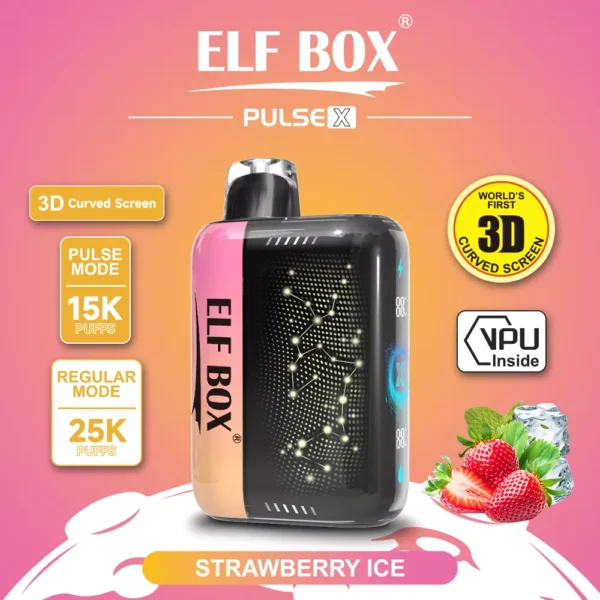 Elf Box Pulse X 25000 Rookwolken Dual Mesh 0% 2% 3% 5% Nicotinearm 3D gebogen LED-scherm Oplaadbare wegwerpvapes-pen Bulk Koop groothandel - LOGOVAPE - 11