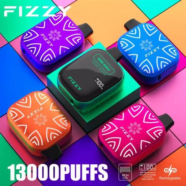 Fizzy Boom 13000 Puffs 2% 5% Low Nicotine dobíjecí jednorázové vapes pero Hromadí buy velkoobchod - logovape - 1