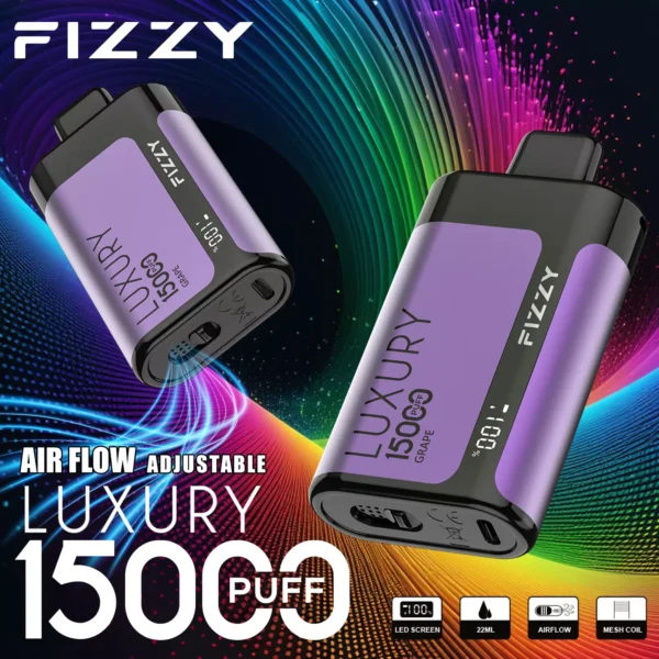 Fizzy Luxury 15000 Puffs 2% 5% Low Nicotine Rechargeable Disposable Vapes Pen Bulk Buy Wholesale - LOGOVAPE - 2