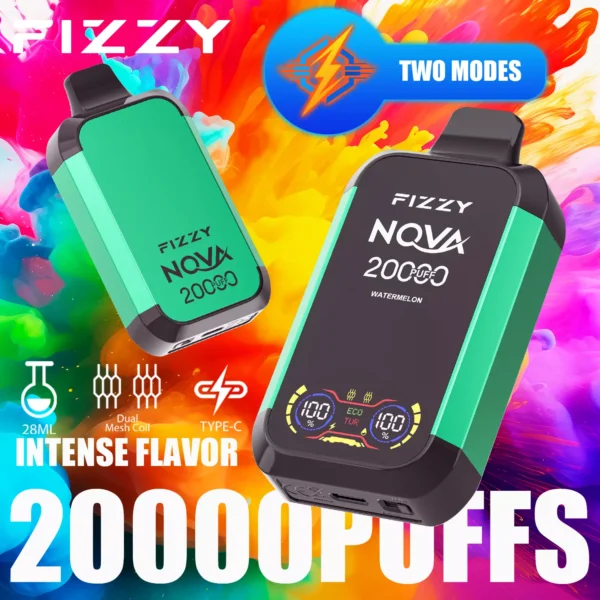 Fizzy Nova 20000 Puffs Dual Mesh 2% 5% Low Nicotine Rechargeable Disposable Vapes Pen Bulk Buy Wholesale - LOGOVAPE - 4