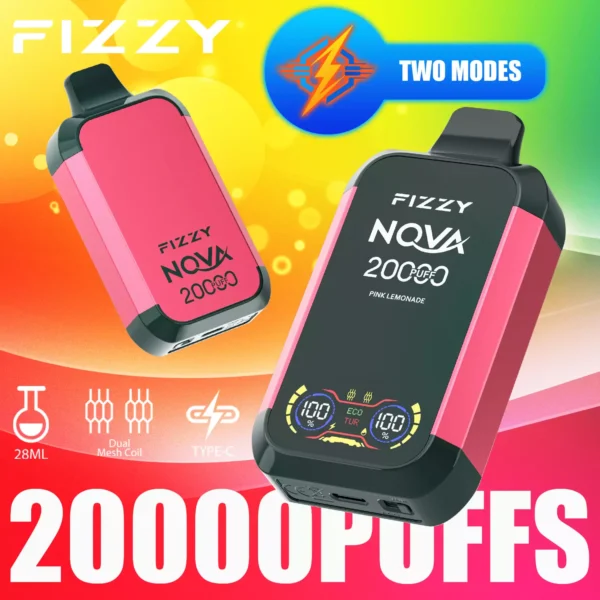 Fizzy Nova 20000 Puffs Dual Mesh 2% 5% Low Nicotine Rechargeable Disposable Vapes Pen Bulk Buy Wholesale - LOGOVAPE - 6