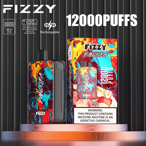 Fizzy Pandora 12000 Puffs 2% 5% Low Nicotine Rechargeable Disposable Vapes Pen Bulk Buy Wholesale - LOGOVAPE - 4