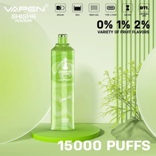 VAPEN Shisha Hookah 15000 Puffs 0% 2% Low Nicotine Rechargeable Disposable Vapes Pen Bulk Buy Wholesale - LOGOVAPE - 6