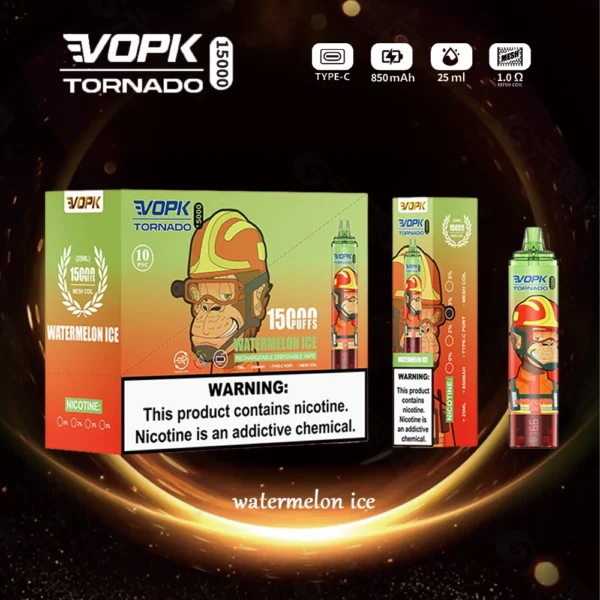 VOPK Tornado 15000 Puffs 0% 2% 3% 5% Low Nicotine Rechargeable Disposable Vapes Pen Bulk Buy Wholesale - LOGOVAPE - 3