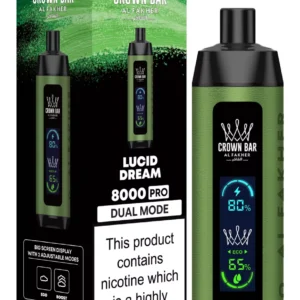 Al Fakher Crown Bar Big Cloud 8000 Pro Dual Mode Full Screen Low Nicotine Rechargeable Disposable Vapes Pen Bulk Buy Wholesale - European Warehouse Stock - LOGOVAPE - 23