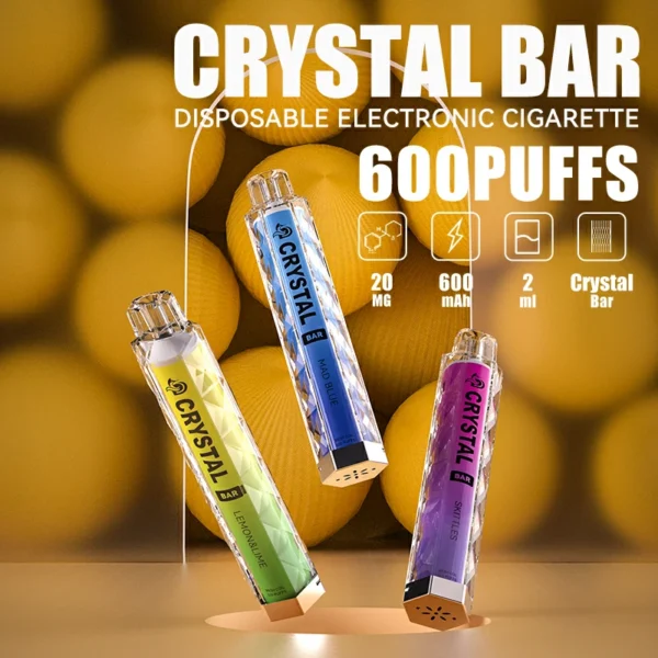 MYDE Crystal Bar 600 Puffs 2% Low Nicotine Disposable Vapes Pen Bulk Buy Wholesale - LOGOVAPE - 1