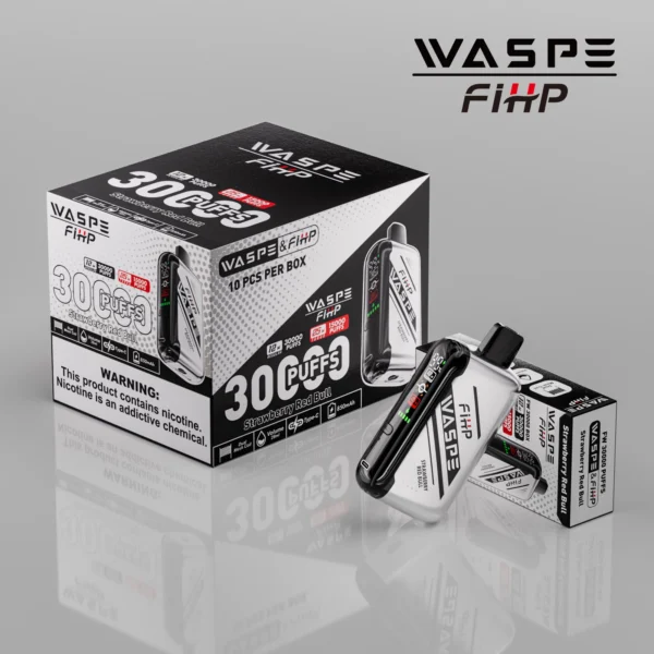 WASPE FIHP 30000 Puffs Dual Mesh 0% 2% 5% LED Display Low Nicotine Rechargeable Disposable Vapes Pen Bulk Buy Wholesale - LOGOVAPE - 12