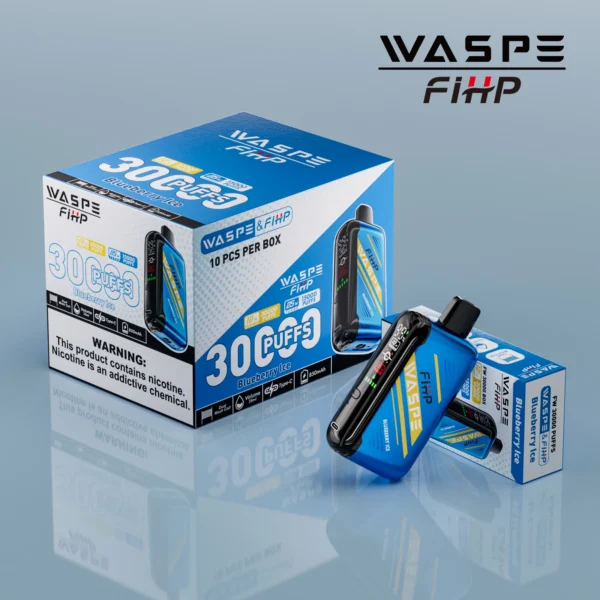 WASPE FIHP 30000 Puffs Dual Mesh 0% 2% 5% LED Display Low Nicotine Rechargeable Disposable Vapes Pen Bulk Buy Wholesale - LOGOVAPE - 7