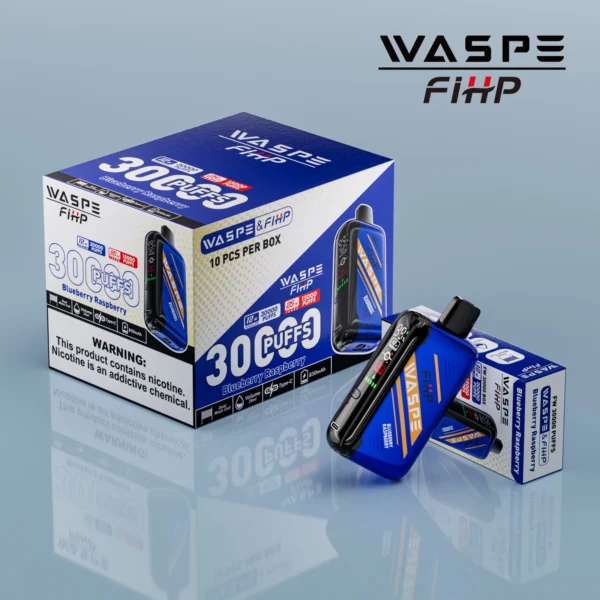 WASPE FIHP 30000 Puffs Dual Mesh 0% 2% 5% LED Display Low Nicotine Rechargeable Disposable Vapes Pen Bulk Buy Wholesale - LOGOVAPE - 6