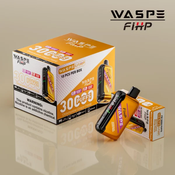 WASPE FIHP 30000 Puffs Dual Mesh 0% 2% 5% LED Display Low Nicotine Rechargeable Disposable Vapes Pen Bulk Buy Wholesale - LOGOVAPE - 2