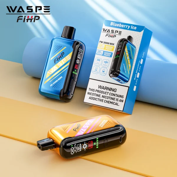 WASPE FIHP 30000 Puffs Dual Mesh 0% 2% 5% LED Display Low Nicotine Rechargeable Disposable Vapes Pen Bulk Buy Wholesale - LOGOVAPE - 1