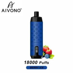 Aivono Deluxe Bar 18000 Puffs Écran numérique de narguilé 0% 2% 3% 5% LOI LOBE Nicotine rechargeable vapes jetables En vrac acheter en gros - Logovape - 20