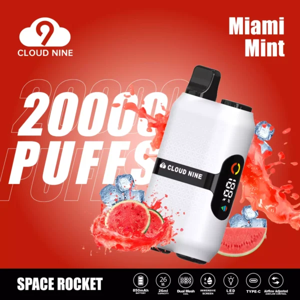 CLOUD NINE D33 20000 Puffs Dual Mesh Immersive Screen 5% Low Nicotine Rechargeable Disposable Vapes Pen Bulk Buy Wholesale - LOGOVAPE - 10