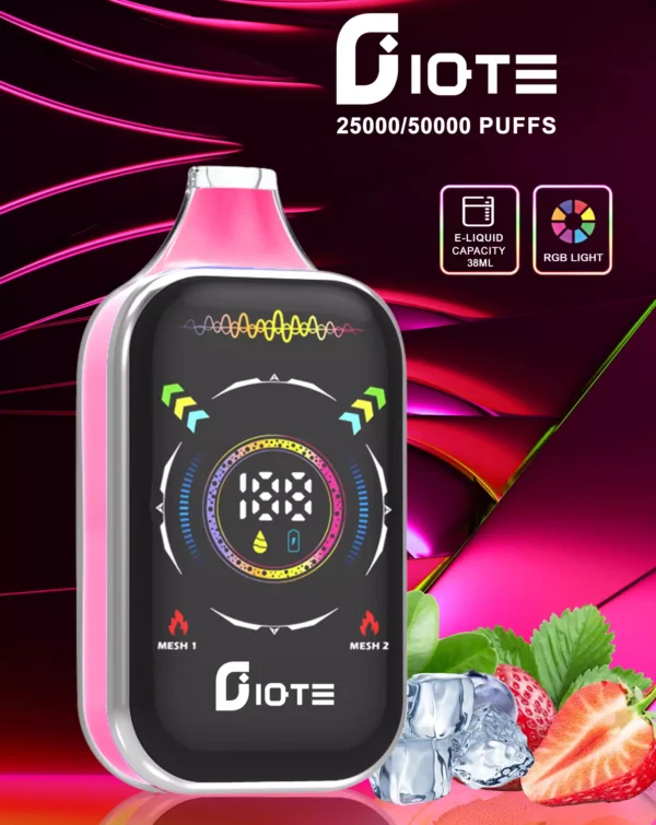 IQTE 50000 Puffs Dual Mesh RGB Full Screen 0% 2% 5% Low Nicotine Rechargeable Disposable Vapes Pen Bulk Buy Wholesale - LOGOVAPE - 8