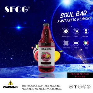 SFOG SOUL BAR 15000 Puffs RGB 5% Low Nicotine Rechargeable Disposable Vapes Pen Bulk Buy Wholesale - LOGOVAPE - 29