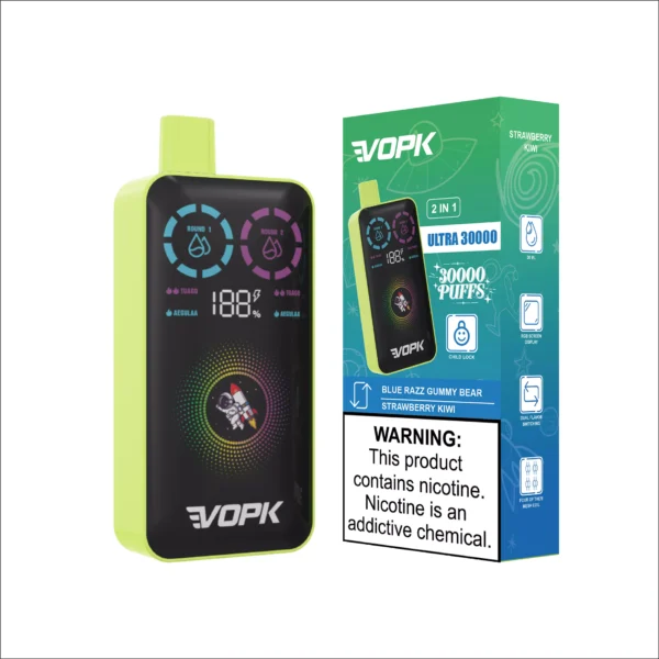 VOPK ULTRA 30000 Puffs Double Flavour Dual Mesh Digital Screen 2% Low Nicotine Rechargeable Disposable Vapes Pen Bulk Buy Wholesale - LOGOVAPE - 7